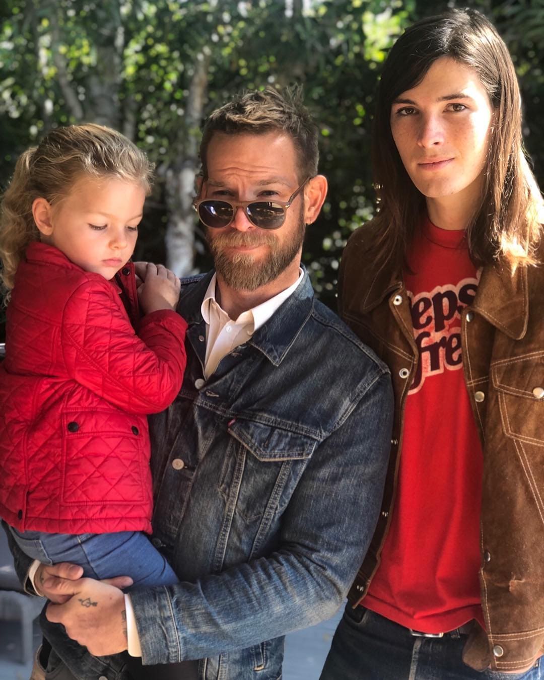 Шон с дочерью Марли Мэй и братом Диланом