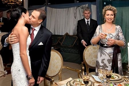 Светлана Медведева на свадьбе Чащиной