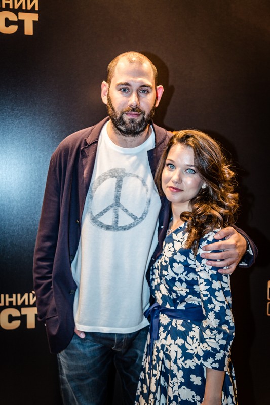Семен Слепаков с женой на презентации сериала "Домашний арест", август 2018г.