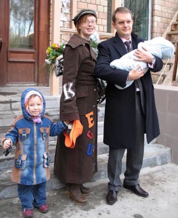 Амалия с третьим мужем Вадимом Беляевым и детьми