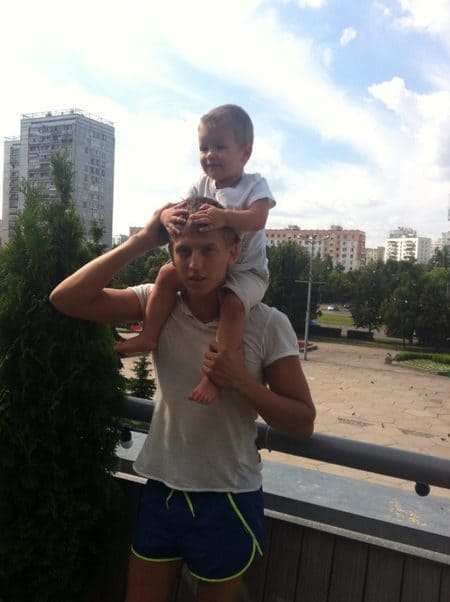 Алексей Щербаков со старшим сыном Даниилом