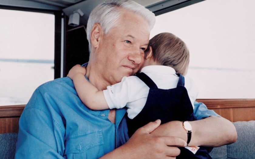 Борис Ельцин с внуком Борисом