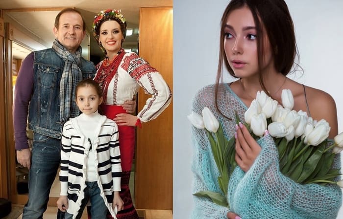 Кум Путина Медведчук с женой и дочерью