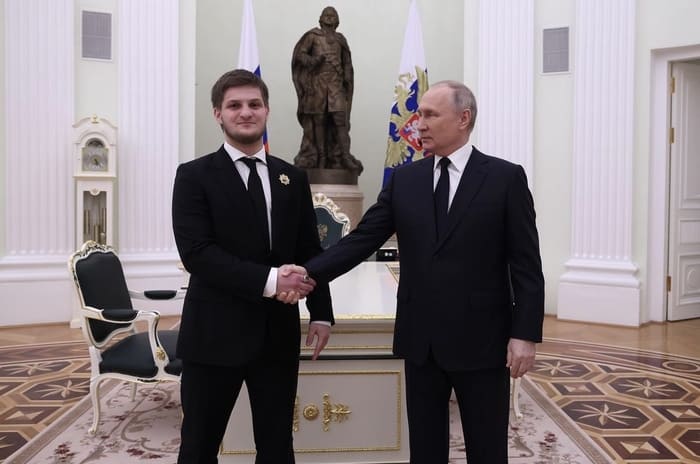 Ахмад Кадыров и Владимир Путин, март 2023